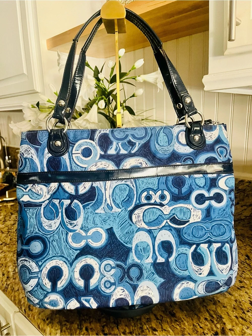 EUC Coach Poppy Signature Pop C Denim Glam Tote bag Three Hangtags C122019881 - Picture 8 of 15